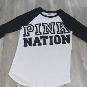 pink nation baseball long sleeve